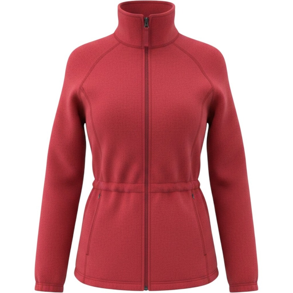 LL Bean Womens Fkeece raspberry red jacket size L